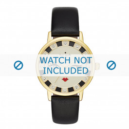 Watch strap Kate Spade New York KSW1052 Leather Black 16mm