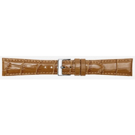 Watch strap Poletto 454.05.22 Leather Light brown 22mm
