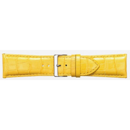 Watch strap Poletto 454S.13.24 Leather Yellow 24mm