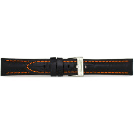 Watch strap Universal 395.01.12 Leather Black 24mm