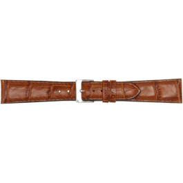 Watch strap Poletto 454.02.22 Leather Cognac 22mm