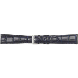 Watch strap Poletto 454.11.20 Leather Blue 20mm