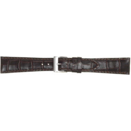 Watch strap Poletto 454.01.20 Leather Brown 20mm