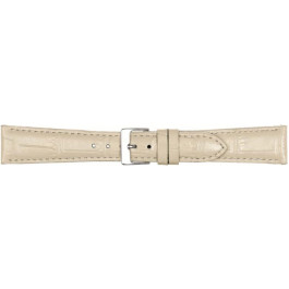 Watch strap Poletto 454.19.18 Leather Ivory 18mm