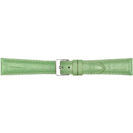Watch strap Poletto 454.08.14 Leather Light green 14mm