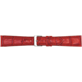 Watch strap Poletto 454.07.22 Leather Red 22mm