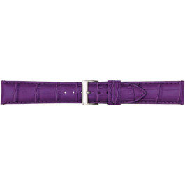 Watch strap Poletto 454.17A.14 Leather Violet 14mm