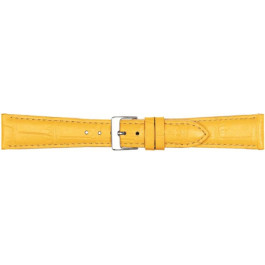 Watch strap Poletto 454.13.14 Leather Yellow 14mm
