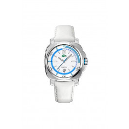 Lacoste watch strap 2000498 / LC-29-3-14-0157 Leather White 22mm + white stitching