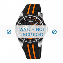 Watch strap Lotus 18259-1 Rubber Black 22mm