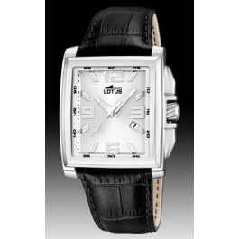 Watch strap Lotus 15995.1 Leather Black