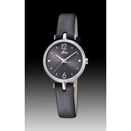 Watch strap Lotus 18458/2 Leather Black