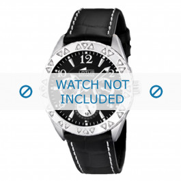 Watch strap Lotus 15681-3 / 15681-9 Leather Black 21mm