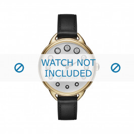 Marc by Marc Jacobs watch strap MJ1479 Leather Black 12mm + black stitching
