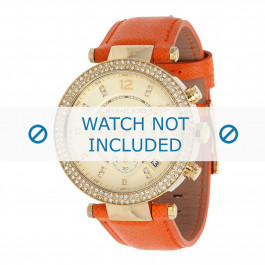 Michael Kors watch strap MK2279 Parker Leather Orange 20mm + orange stitching