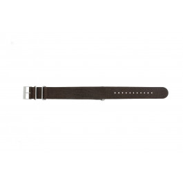 Watch strap NATO UH15 Leather Brown 22mm