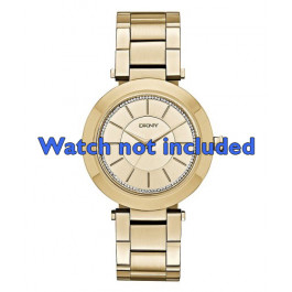 DKNY watch strap NY-2286 Steel Gold (Doublé) 18mm 