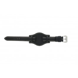 Watch strap Universal 386.18.01 Leather Black 18mm