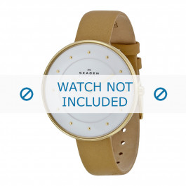 Watch strap Skagen SKW2137 Leather Beige 14mm