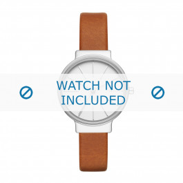 Skagen watch strap SKW2479 Smooth leather Cognac 12mm