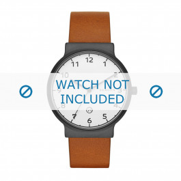 Watch strap Skagen SKW6297 Leather Cognac 20mm