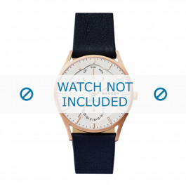 Watch strap Skagen SKW6372 Leather Blue 22mm