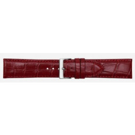 Watch strap Poletto 454S.06.24 Leather Bordeaux 24mm
