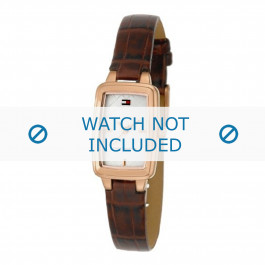 Tommy Hilfiger watch strap TH-08-3-25-0653 / TH679300864 / 1780672 Croco leather Brown 7mm