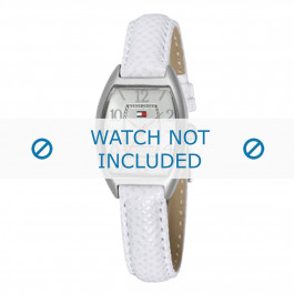 Tommy Hilfiger watch strap TH-48-3-14-0712 - TH679300951 / 1780761 Leather White 12mm + white stitching
