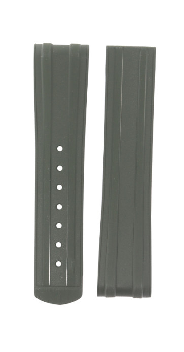 Watch strap Omega 032Z017214.GREEN DPL 1 CATCH S Rubber Black 20mm
