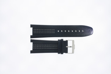 Watch strap Jacques Lemans 1-1454 Leather Blue