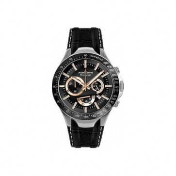 Jacques Lemans watch strap 1-1661 / Dakar Leather Black 20mm + white stitching