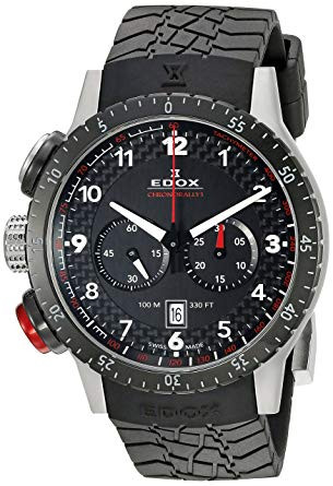 Watch strap Edox 10305 Rubber Black 23mm