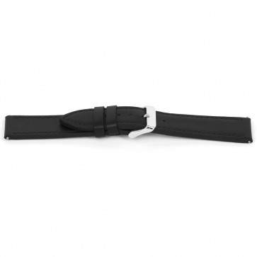 Watch strap Universal I143 Leather Black 24mm
