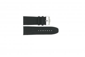 Watch strap Jacques Lemans 1498 Leather Black 28mm