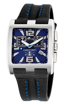 Watch strap Lotus 15393-2 Leather Black