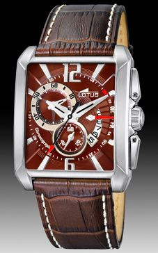 Watch strap Lotus 15536-2 Leather Brown 26mm