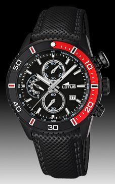 Watch strap Lotus 15790-5 Plastic Black 24mm