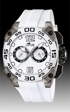 Watch strap Lotus 15791-1 Rubber White 22mm