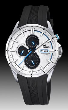 Watch strap Lotus 18320-1 Silicone Black 23mm