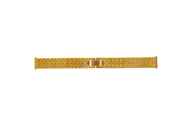 Watch strap Universal 2-584-017 Steel Gold Toned 16mm