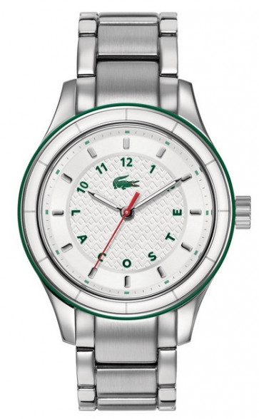 Lacoste watch strap 2000743 / LC-66-3-29-2405 Metal Silver 18mm