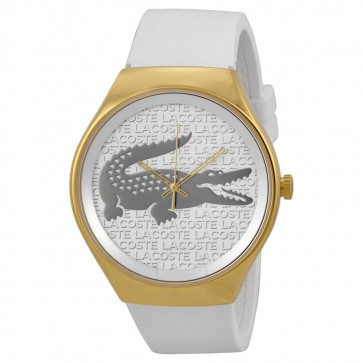 Lacoste watch strap 2000787 / LC-71-3-34-2445 Silicone White 18mm