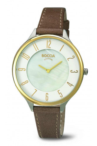 Watch strap Boccia 3240-02 Leather Brown 14mm