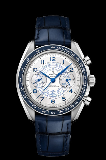 Watch strap Omega 032Z016175 Crocodile skin Blue 21mm