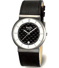 Watch strap Boccia 3514-09 Leather Black 22mm