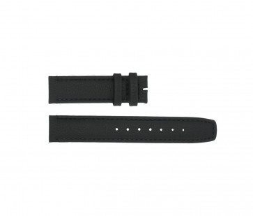 Boccia watch strap 3771-01 Leather Black 20mm + standard stitching