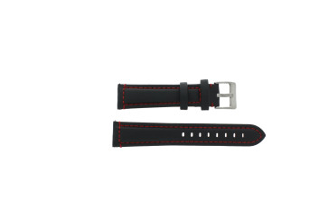 Watch strap Universal 393.01.06 Leather Black 24mm