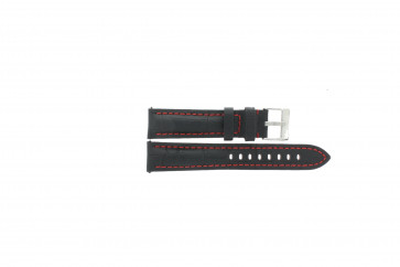 Watch strap Universal 395.01.06 Leather Black 20mm
