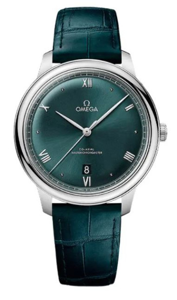 Watch strap Omega 43413402010001 / De Ville Crocodile skin Green 19mm